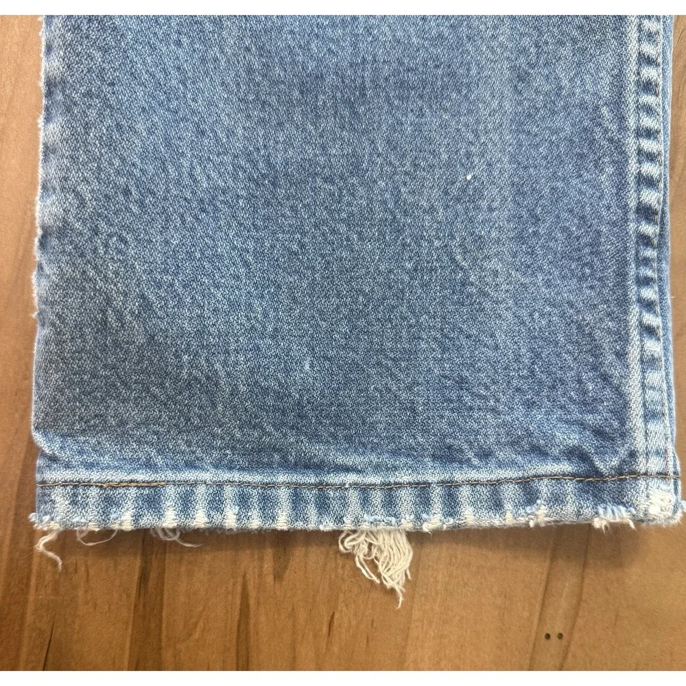 Wrangler 1013MWZ Slim Cowboy Cut Jeans Light Blue Distressed Farm Worn 28x30